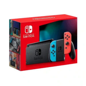 Nintendo Switch with Neon Blue and Neon Red Joy‑Con